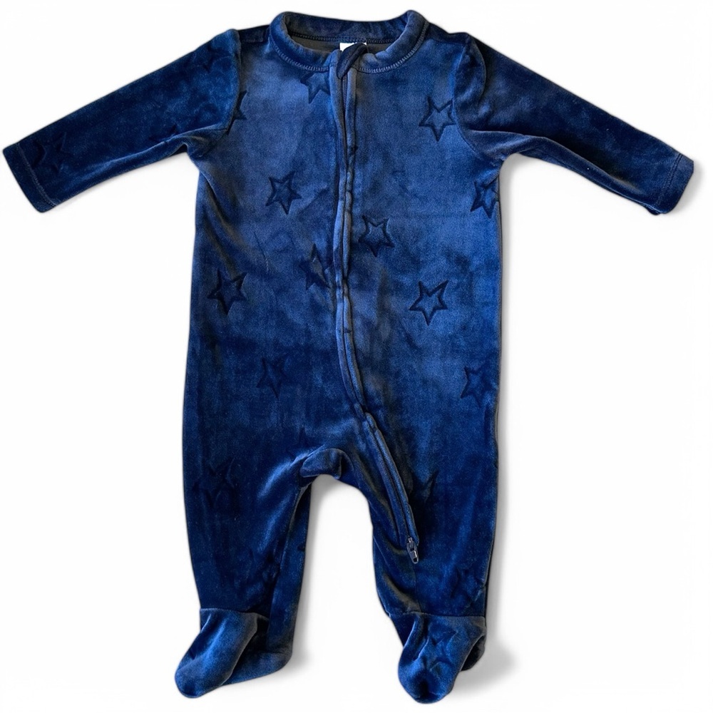 Baby Blue Star Print Onesie